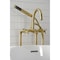 Aqua Vintage CCK8107DX Freestanding Tub Faucet with Supply Line, Stop Valve, Brushed Brass CCK8107DX - alternate 6